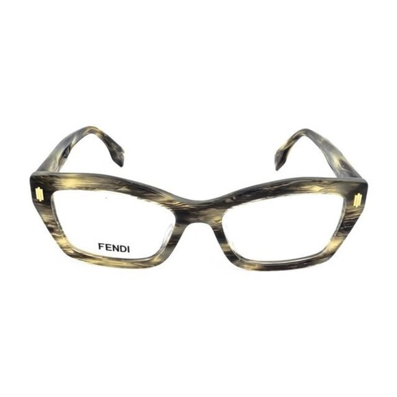 NEW FENDI EYEGLASSES GREY HORN WOMEN EYEWEAR FENDI